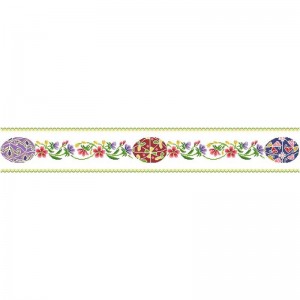 Схема Великодня скатертина-доріжка для вишивки бісером і нитками на тканині (ТР-243)