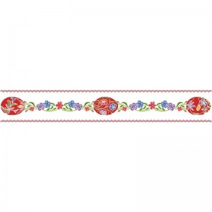 Схема Великодня скатертина-доріжка для вишивки бісером і нитками на тканині (ТР-247)