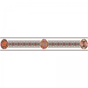 Схема Великодня скатертина-доріжка для вишивки бісером і нитками на тканині (ТР-255)