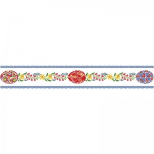 Схема Великодня скатертина-доріжка для вишивки бісером і нитками на тканині (ТР-259)