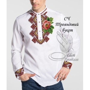 Заготовка на чоловічу сорочку "Трояндовий букет"