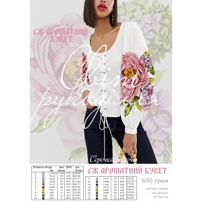 Заготовка на жіночу сорочку "Ароматний букет"