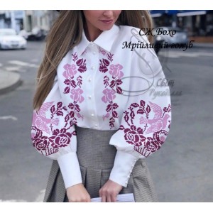 Заготовка на жіночу сорочку Бохо "Мрійливий голуб"