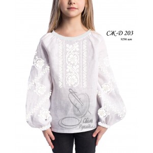 Заготовка на дитячу сорочку для дівчинки 203