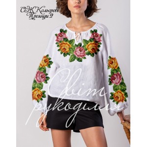 Заготовка на жіночу сорочку "Кольорові троянди 2"