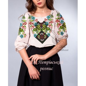 Заготовка на жіночу сорочку "Петрівський розпис"