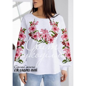 Заготовка на жіночу сорочку "Садові лілії"