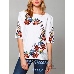 Заготовка на жіночу сорочку "Весела лілія"