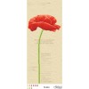 Схема картини "Червоний мак" для вишивки бісером на габардині (ТК-044)
