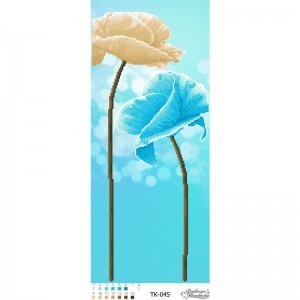 Схема картини "Бірюзова казка" для вишивки бісером на габардині (ТК-045)