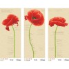 Схема картини Триптих "Червоні маки" для вишивки бісером на габардині ТК-054