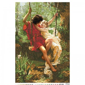 Схема картини "На гойдалці" для вишивки бісером на тканині (ТЛ-003)