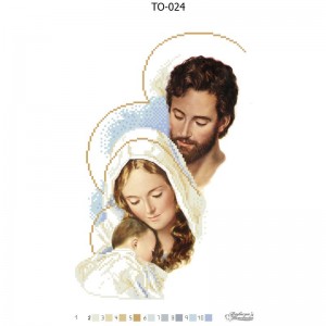 Схема картини "Свята родина" для вишивки бісером на тканині (ТО-024)