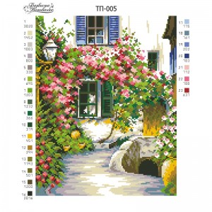 Схема картини "Літній двір II" для вишивки бісером на тканині (ТП-005)