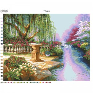 Схема картини "Пейзаж Берег мрій" для вишивки бісером на тканині (ТП-009)