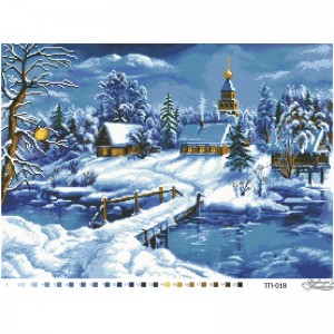 Схема картини "Казкова зима" для вишивки бісером на тканині (ТП-018)