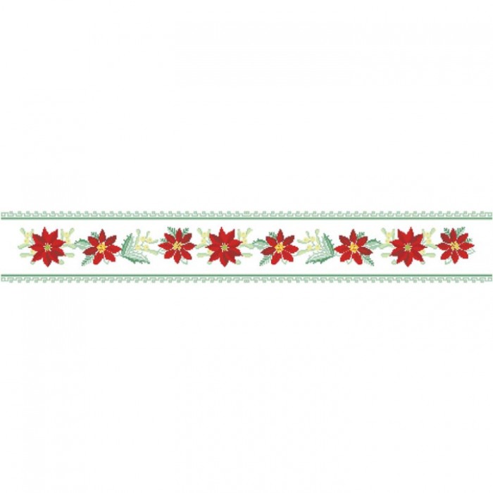 Схема Новорічна скатертина-доріжка "Фантазія" для вишивки бісером і нитками на габардині. (ТР-154)