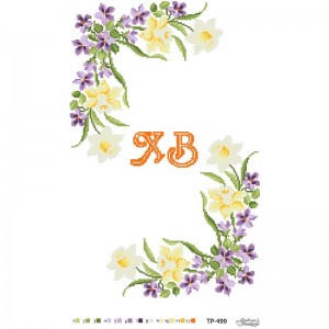 Схема Великодній рушник для вишивки бісером і нитками на тканині (ТР-499)