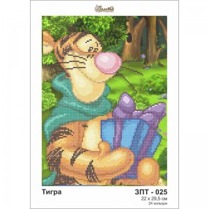 Схема картини Золота Підкова ЗПТ-025 "Тигра" для вишивання бісером на шовку