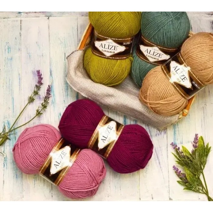 LanaGold-240 Коричневий меланж  Пряжа ALIZE Lana Gold