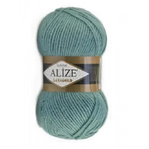 LanaGold-386 Лазурний  Пряжа ALIZE Lana Gold