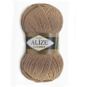 LanaGold-584 Кава з молоком  Пряжа ALIZE Lana Gold