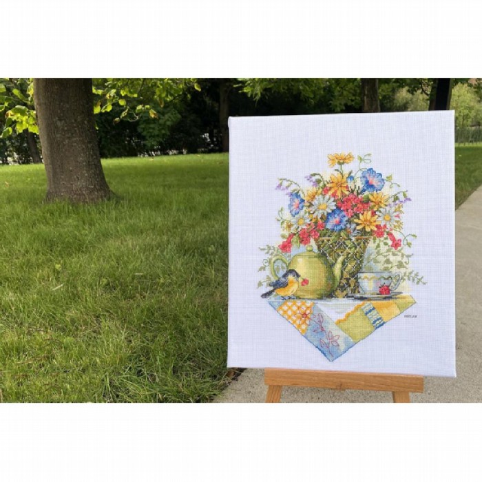 К-198 Чай з польових квітів. Мережка. Набір для вишивання хрестиком