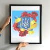 Схема картини Золота Підкова ЗПЛ-023 "Тризуб" для вишивання бісером на шовку