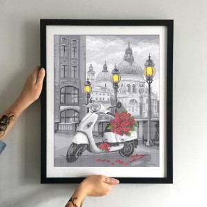 Схема картини Золота Підкова ЗПЛ-025 "Залишені квіти" для вишивання бісером на шовку